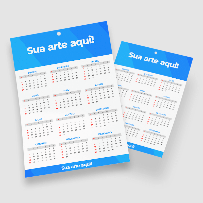calendário personalizado impresso