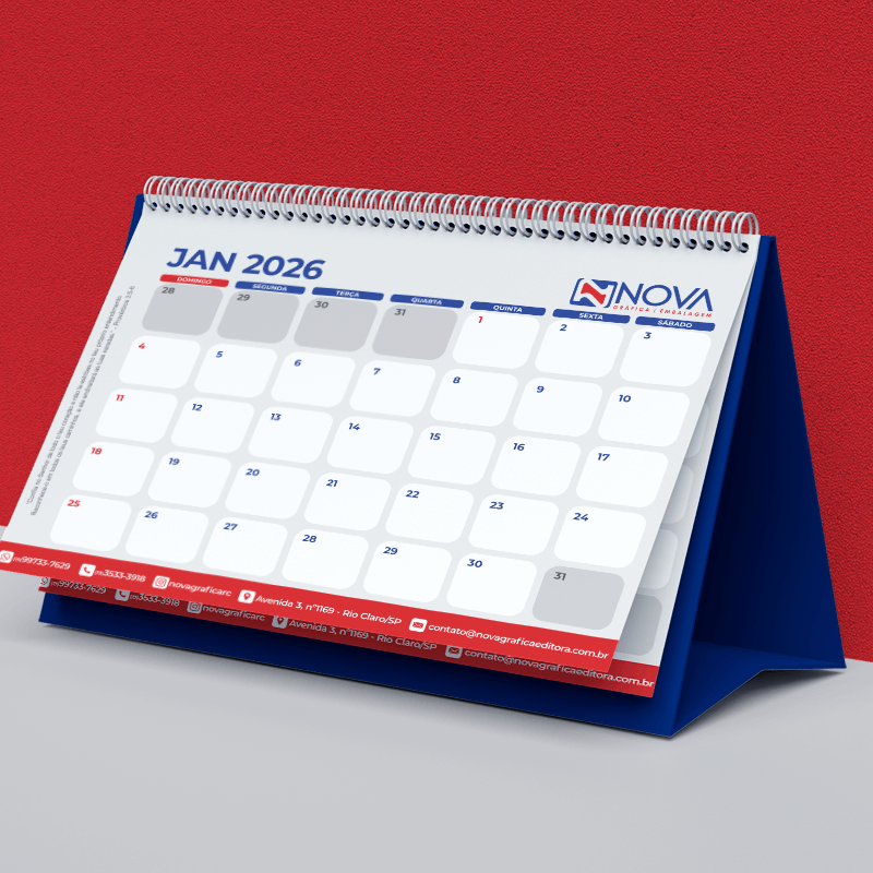 calendário personalizado impresso